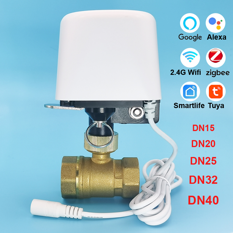Home Assistant Tuya - 1/2インチ、3/4インチ、1インチ、DN32、DN40、Tuya Zigbee、Wi-Fi対応、水栓バルブ、ガーデン用、自動給水停止タイマー、灌漑コントローラー、Alexa、Google Home対応。