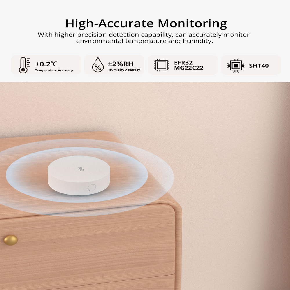 Sonoff - SONOFF SNZB-02P スマート ZigBee 温度・湿度センサー 温度計