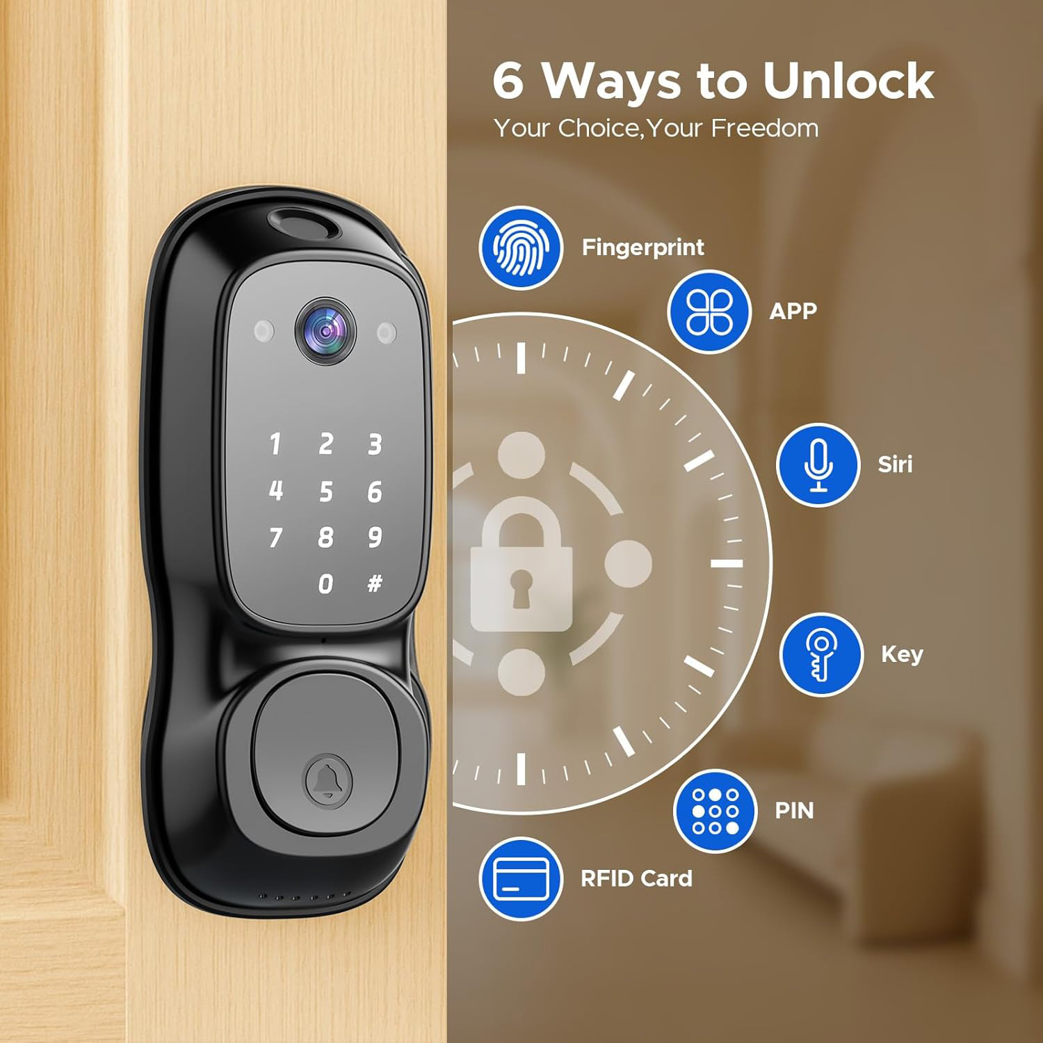 Tuya Wifiスマートドアロック ‎ カメラ＆ドアベル多 - Tuya Smart のレビューと価格
