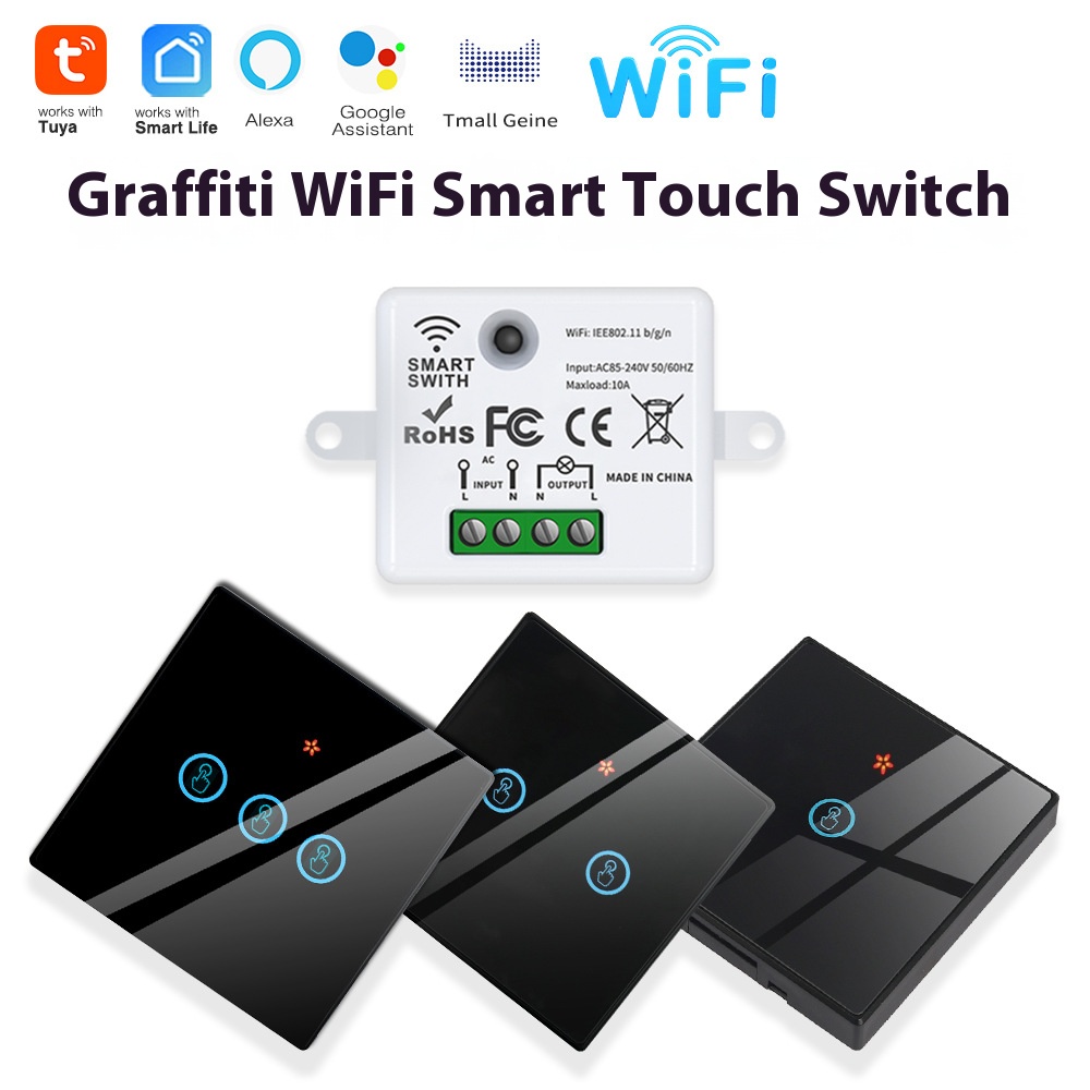 Tuya スマートスイッチオフデバイスは、ワイヤレスタッチ、 - Smart Relay Tuya のレビューと価格
