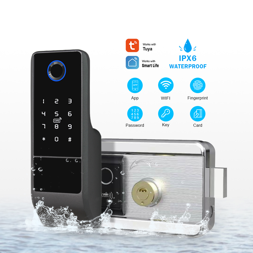 防水Tuyaアプリ対応WiFiロック 両面電子指紋スマートド - Tuya Smart のレビューと価格