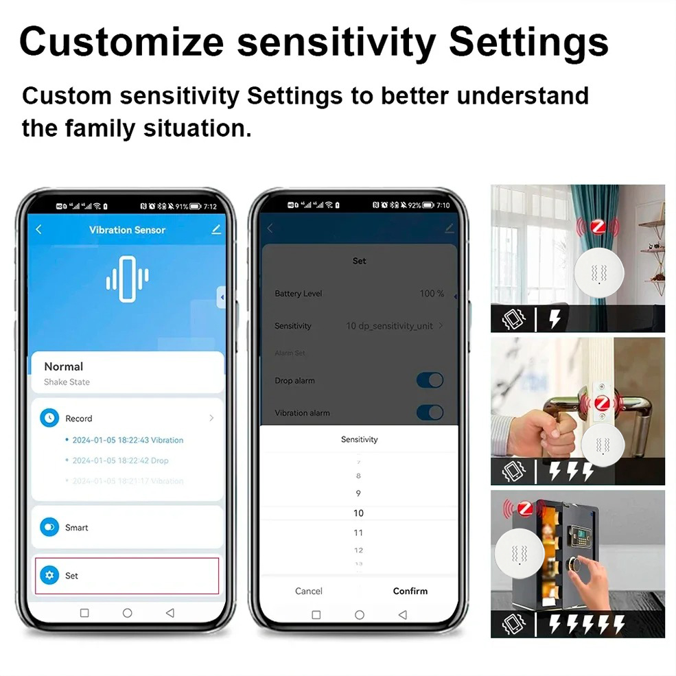 Tuya ZigBee スマート振動＆傾斜センサー ホームセ - Home Assistant Tuya のレビューと価格