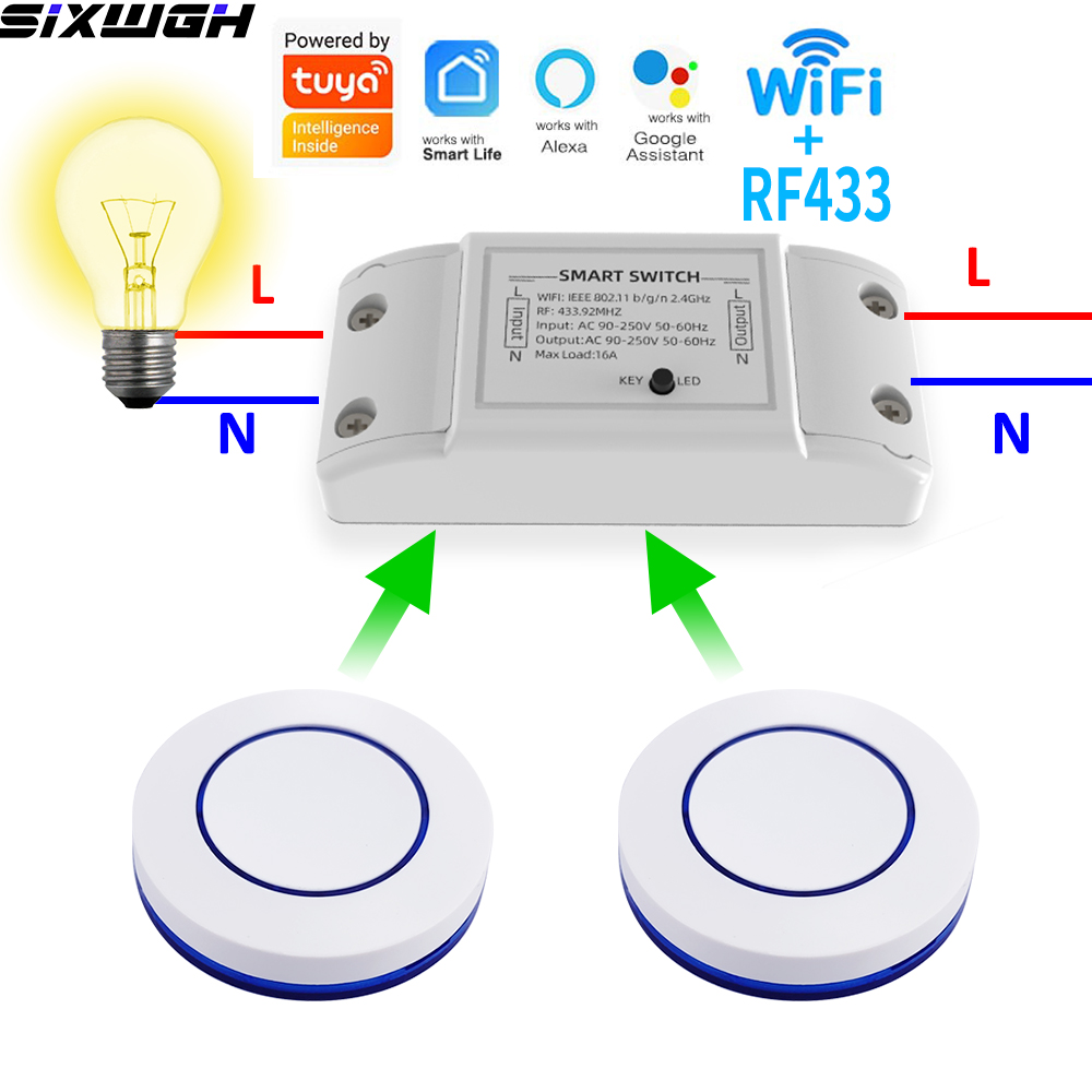 16A WiFi Tuya スマートスイッチ ワイヤレスリモ - Smart Relay Tuya のレビューと価格