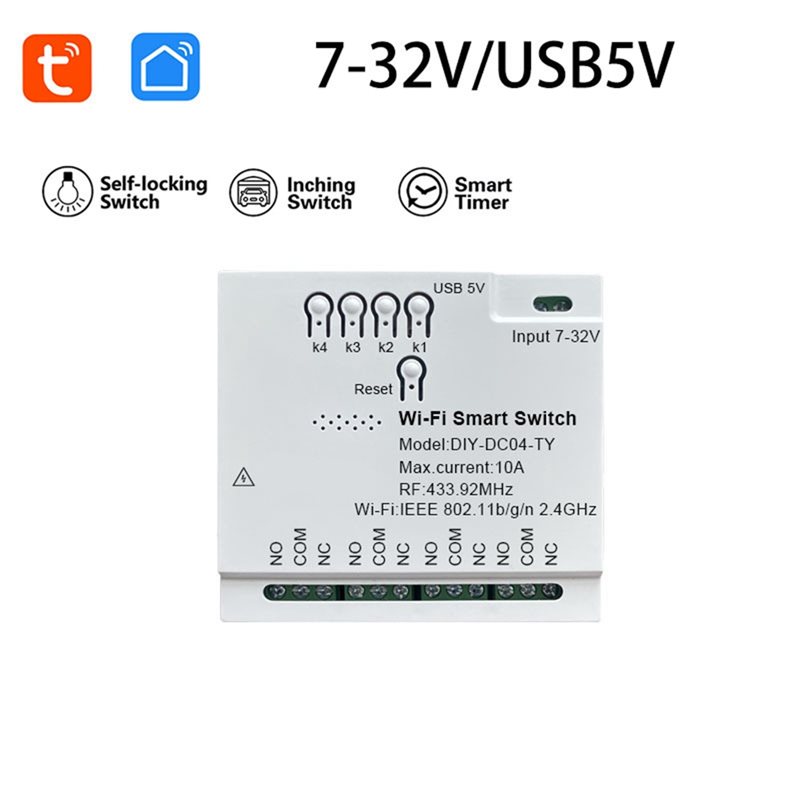 信頼性の高いTuya Wifi 4チャンネルスマートスイッチ - Tuya 4 Channel のレビューと価格